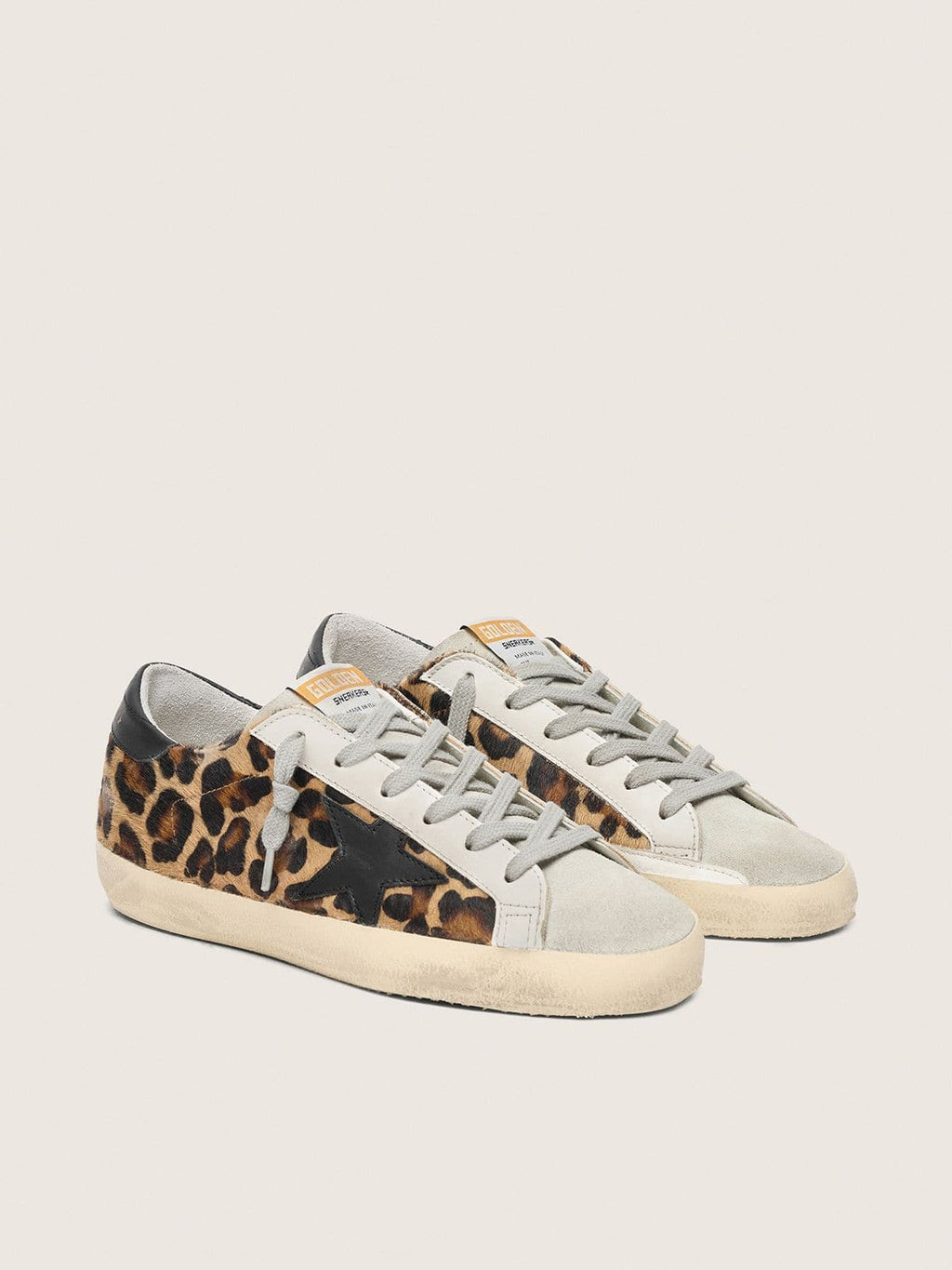 Super-Star femme en cuir à imprimé léopard