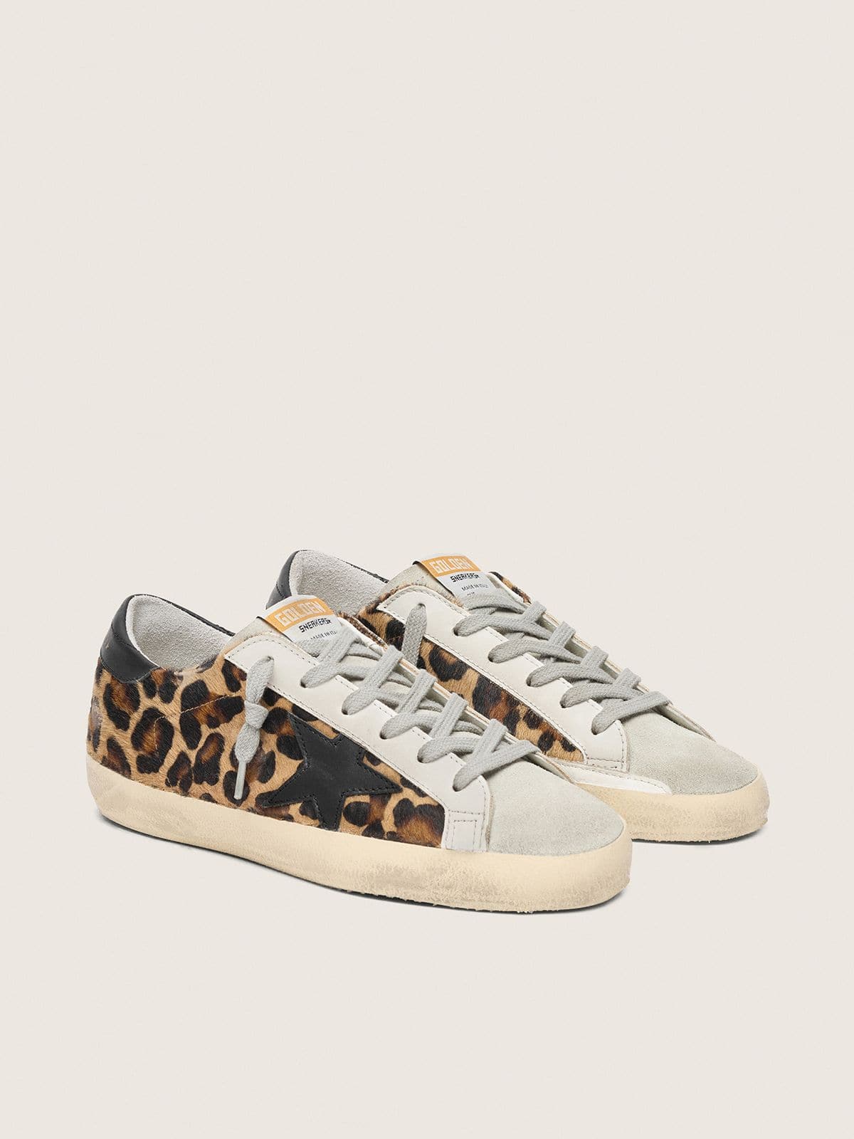 Super-Star femme en cuir à imprimé léopard