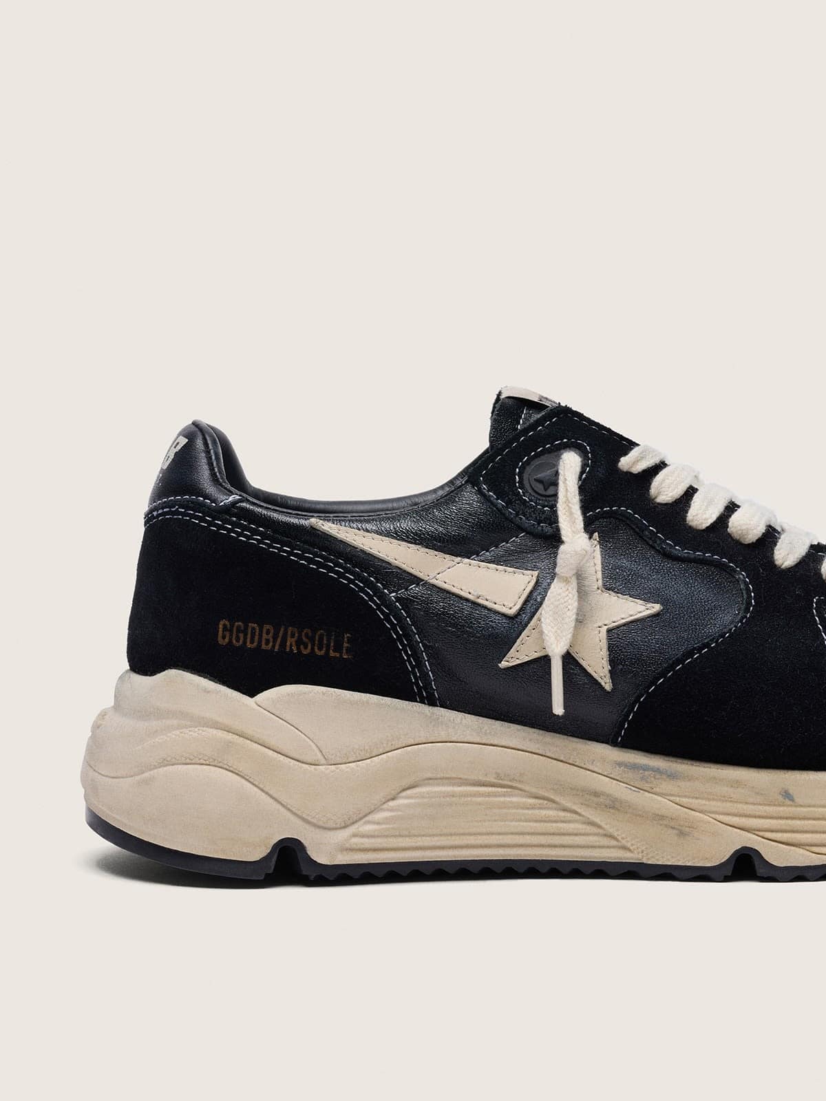 Running Sole femme en nappa et daim noirs
